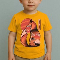 Vintage Japanese Red Fox Kitsune Tattoo Toddler T-Shirt