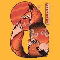 Vintage Japanese Red Fox Kitsune Tattoo Toddler T-Shirt