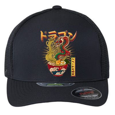 Vintage Japanese Ramen Noodles Dragon Flexfit Unipanel Trucker Cap