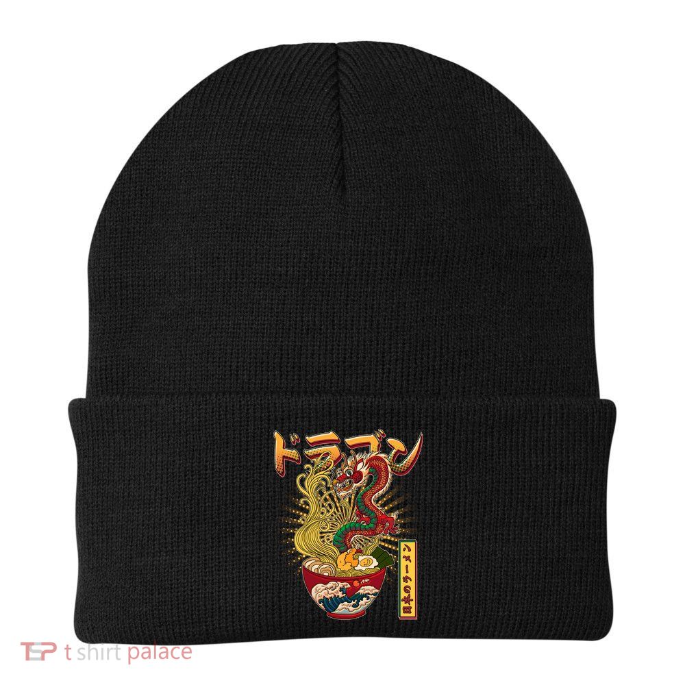 Vintage Japanese Ramen Noodles Dragon Beanie
