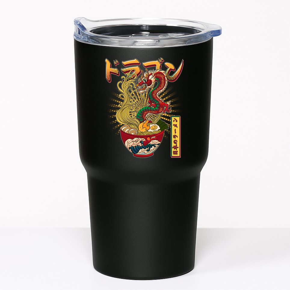 Vintage Japanese Ramen Noodles Dragon Tumbler