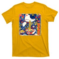 Vintage Japanese Ramen Noodle Neko Cat T-Shirt