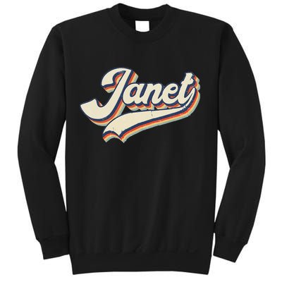 Vintage Janet Retro First Name Personalized 1970s Love Janet Sweatshirt