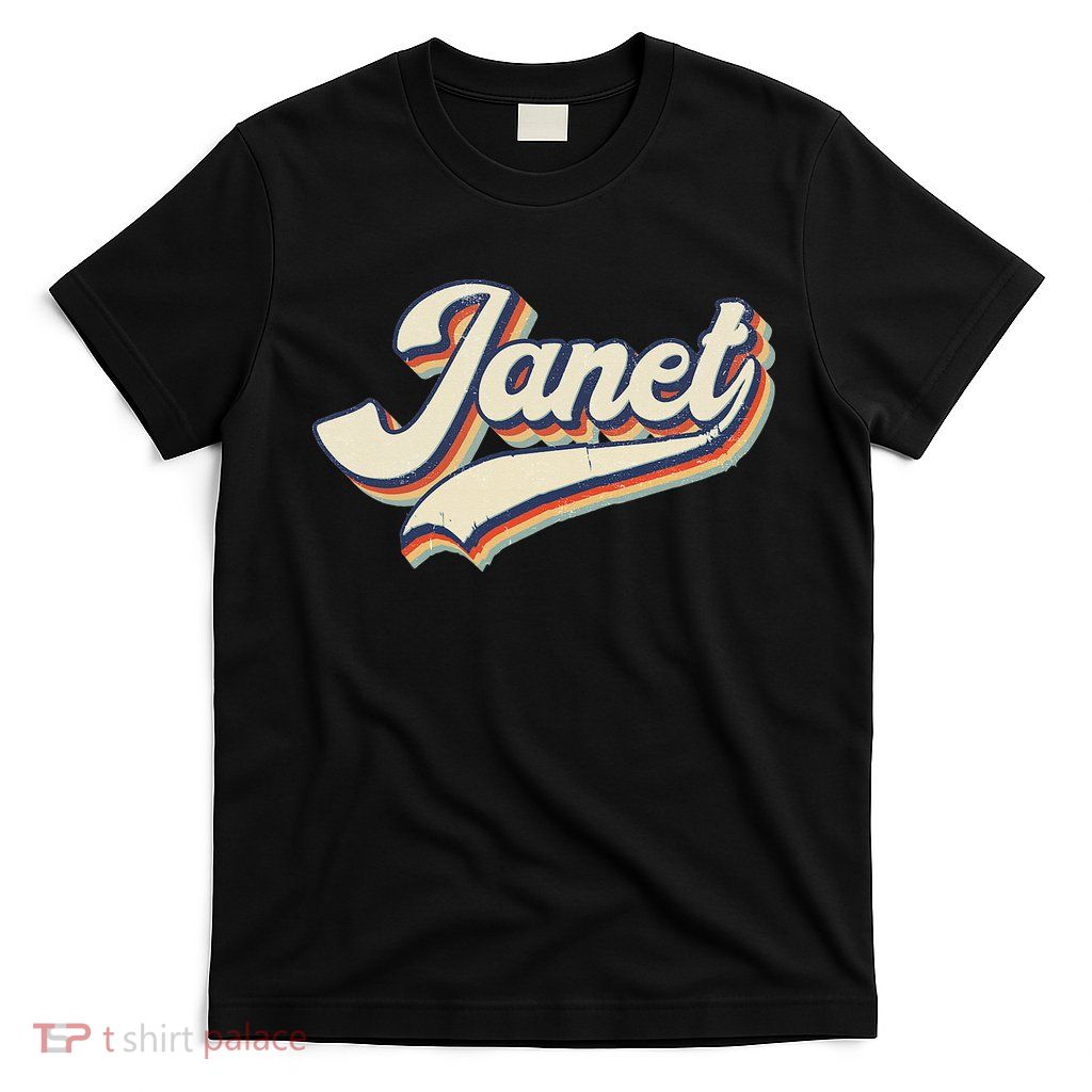Vintage Janet Retro First Name Personalized 1970s Love Janet T-Shirt