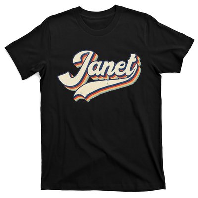 Vintage Janet Retro First Name Personalized 1970s Love Janet T-Shirt