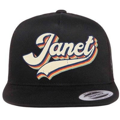 Vintage Janet Retro First Name Personalized 1970s Love Janet Flatbill Hat