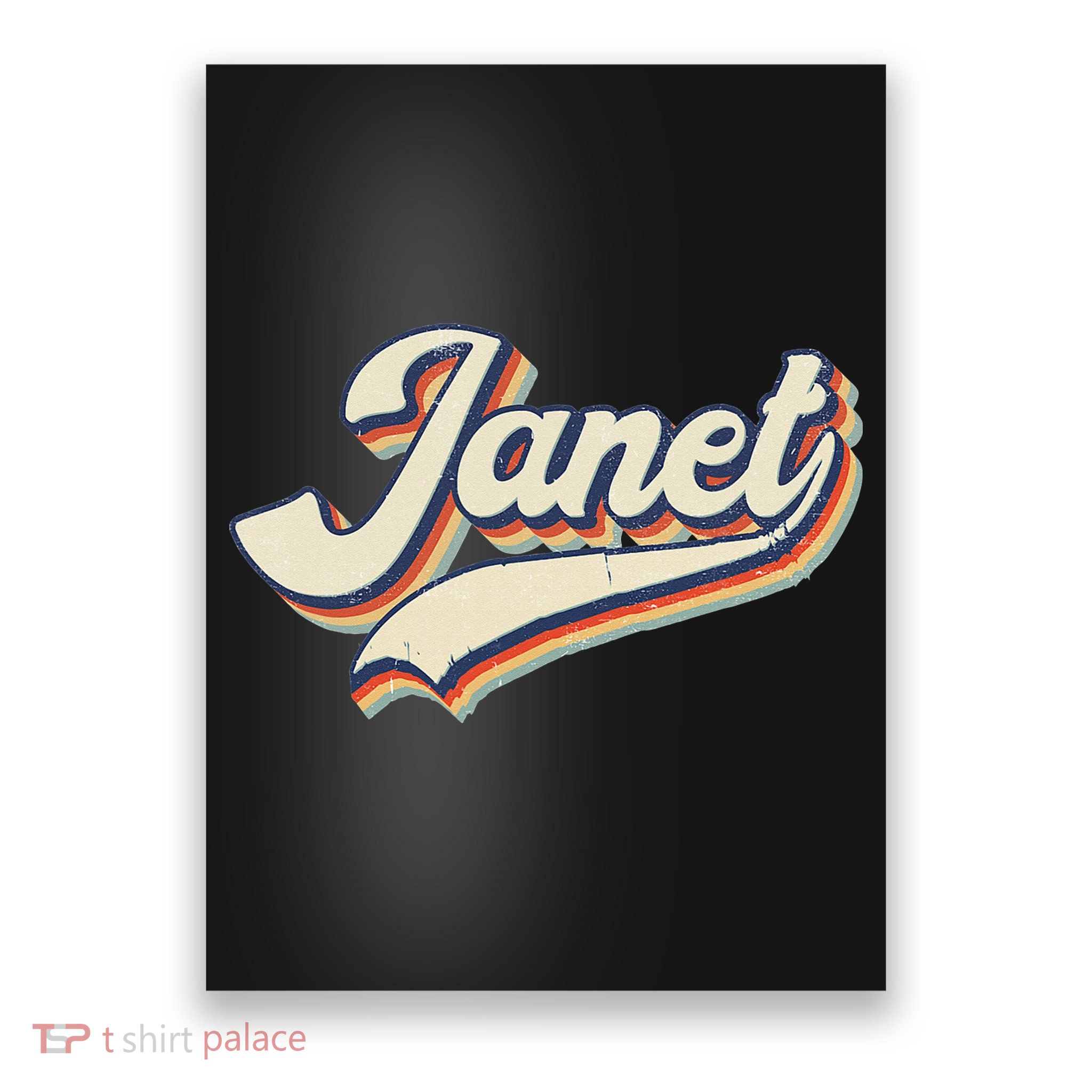Vintage Janet Retro First Name Personalized 1970s Love Janet Poster