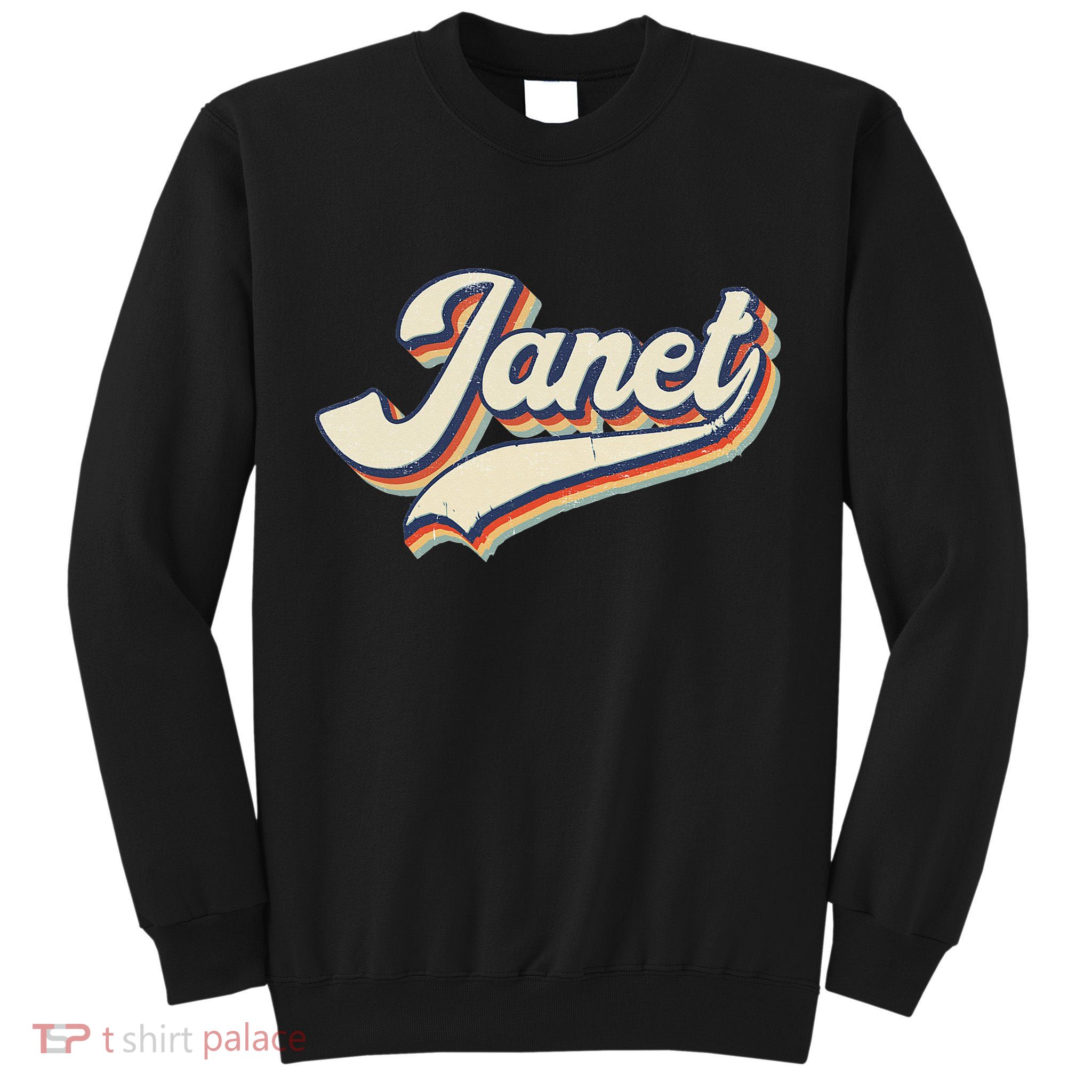Vintage Janet Retro First Name Personalized 1970s Love Janet Tall Sweatshirt