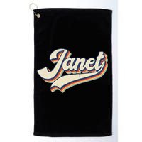 Vintage Janet Retro First Name Personalized 1970s Love Janet Golf Towel