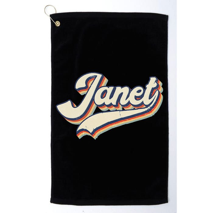 Vintage Janet Retro First Name Personalized 1970s Love Janet Golf Towel