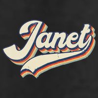 Vintage Janet Retro First Name Personalized 1970s Love Janet Golf Towel