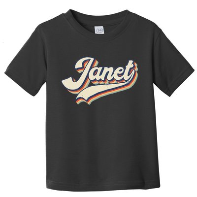 Vintage Janet Retro First Name Personalized 1970s Love Janet Toddler T-Shirt