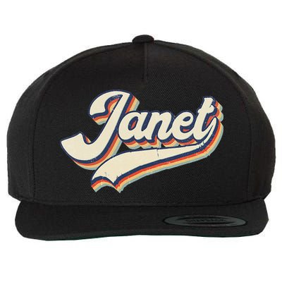 Vintage Janet Retro First Name Personalized 1970s Love Janet Wool Snapback Cap