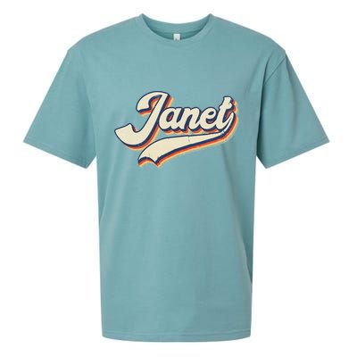 Vintage Janet Retro First Name Personalized 1970s Love Janet Sueded Cloud Jersey T-Shirt