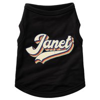 Vintage Janet Retro First Name Personalized 1970s Love Janet Doggie Tank