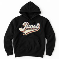 Vintage Janet Retro First Name Personalized 1970s Love Janet Hoodie