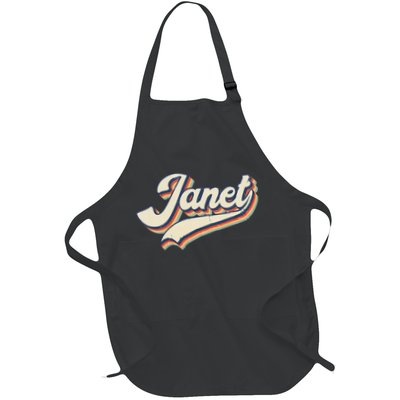 Vintage Janet Retro First Name Personalized 1970s Love Janet Apron