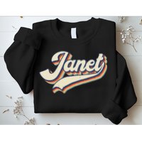 Vintage Janet Retro First Name Personalized 1970s Love Janet Sweatshirt