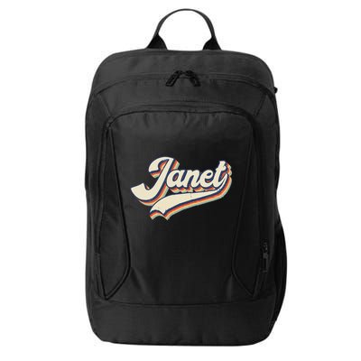 Vintage Janet Retro First Name Personalized 1970s Love Janet City Backpack
