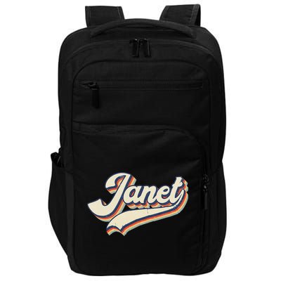 Vintage Janet Retro First Name Personalized 1970s Love Janet Impact Tech Backpack