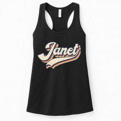 Vintage Janet Retro First Name Personalized 1970s Love Janet Womens Tank Top
