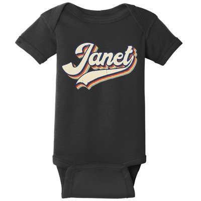 Vintage Janet Retro First Name Personalized 1970s Love Janet Baby Bodysuit