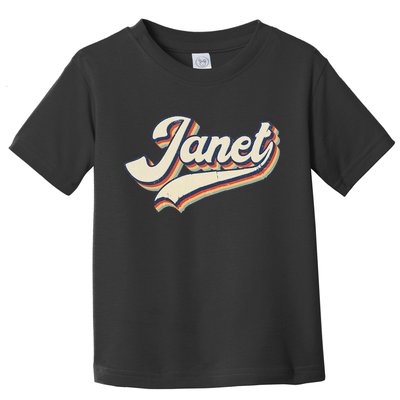 Vintage Janet Retro First Name Personalized 1970s Love Janet Toddler T-Shirt