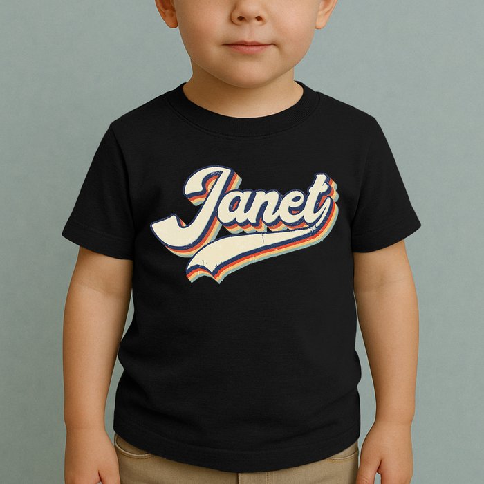 Vintage Janet Retro First Name Personalized 1970s Love Janet Toddler T-Shirt