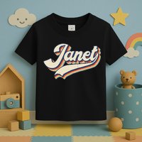Vintage Janet Retro First Name Personalized 1970s Love Janet Toddler T-Shirt