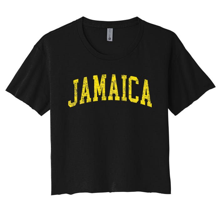 Vintage Jamaica Retro Jamaican Travel Vacation Souvenir Women's Crop Top Tee