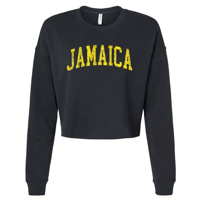 Vintage Jamaica Retro Jamaican Travel Vacation Souvenir Cropped Pullover Crew