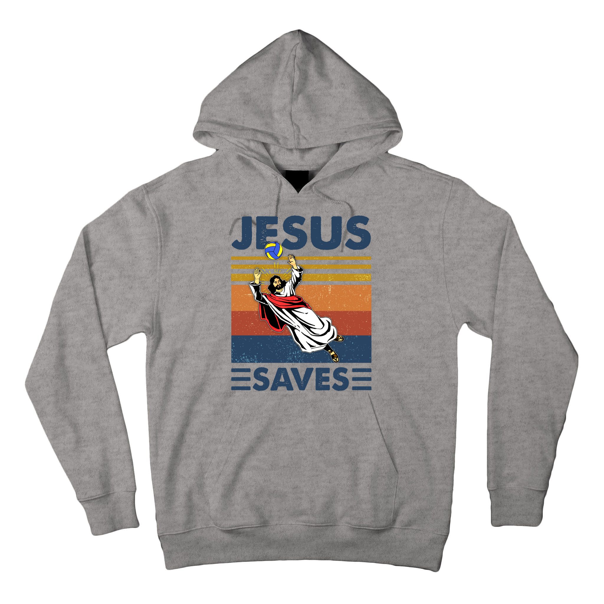 Volleyball Jesus Saves Vintage Volleyball Coach Tall Hoodie