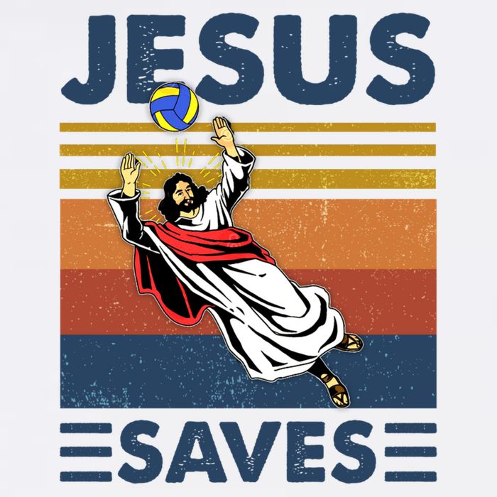 Volleyball Jesus Saves Vintage Volleyball Coach Womens Tank Top