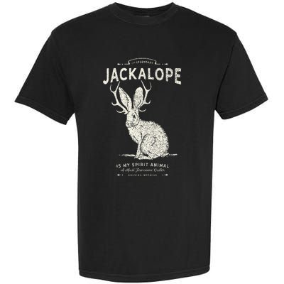 Vintage Jackalope Spirit Animal Mythical Critter Garment-Dyed Heavyweight T-Shirt