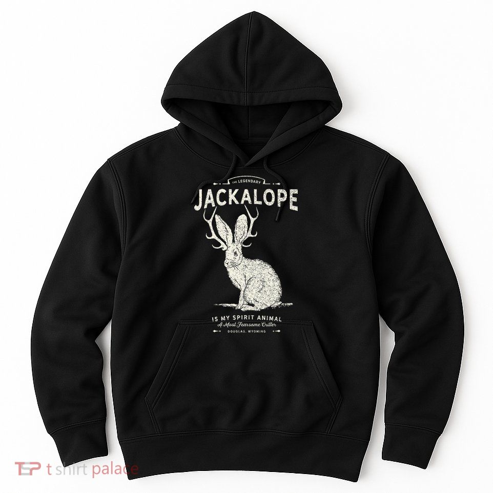 Vintage Jackalope Spirit Animal Mythical Critter Hoodie