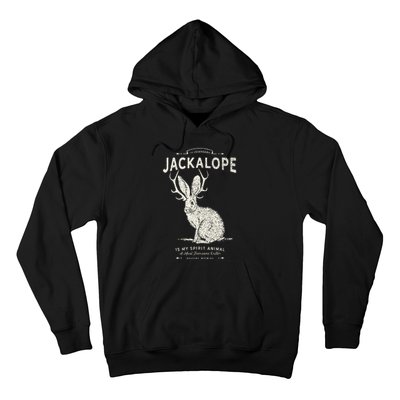 Vintage Jackalope Spirit Animal Mythical Critter Hoodie