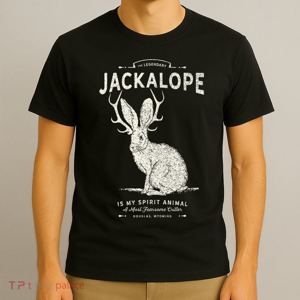 Vintage Jackalope Spirit Animal Mythical Critter T-Shirt