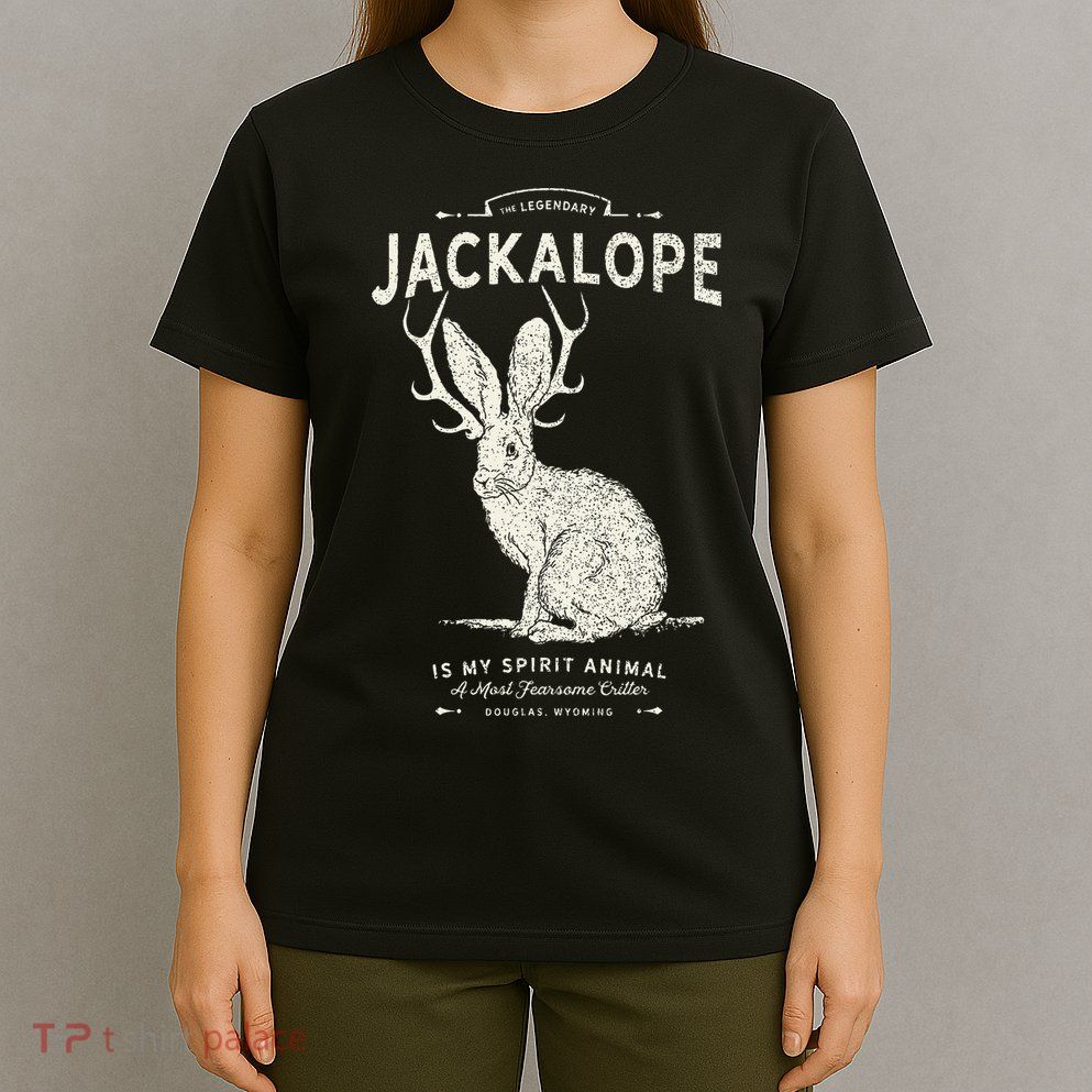 Vintage Jackalope Spirit Animal Mythical Critter T-Shirt