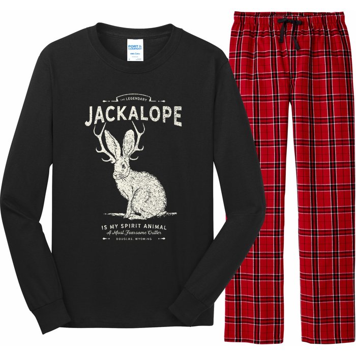 Vintage Jackalope Spirit Animal Mythical Critter Long Sleeve Pajama Set