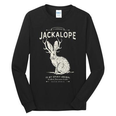 Vintage Jackalope Spirit Animal Mythical Critter Tall Long Sleeve T-Shirt