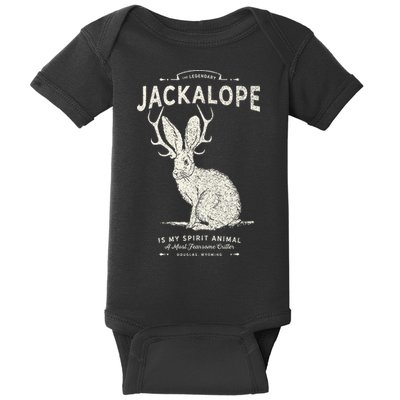 Vintage Jackalope Spirit Animal Mythical Critter Baby Bodysuit