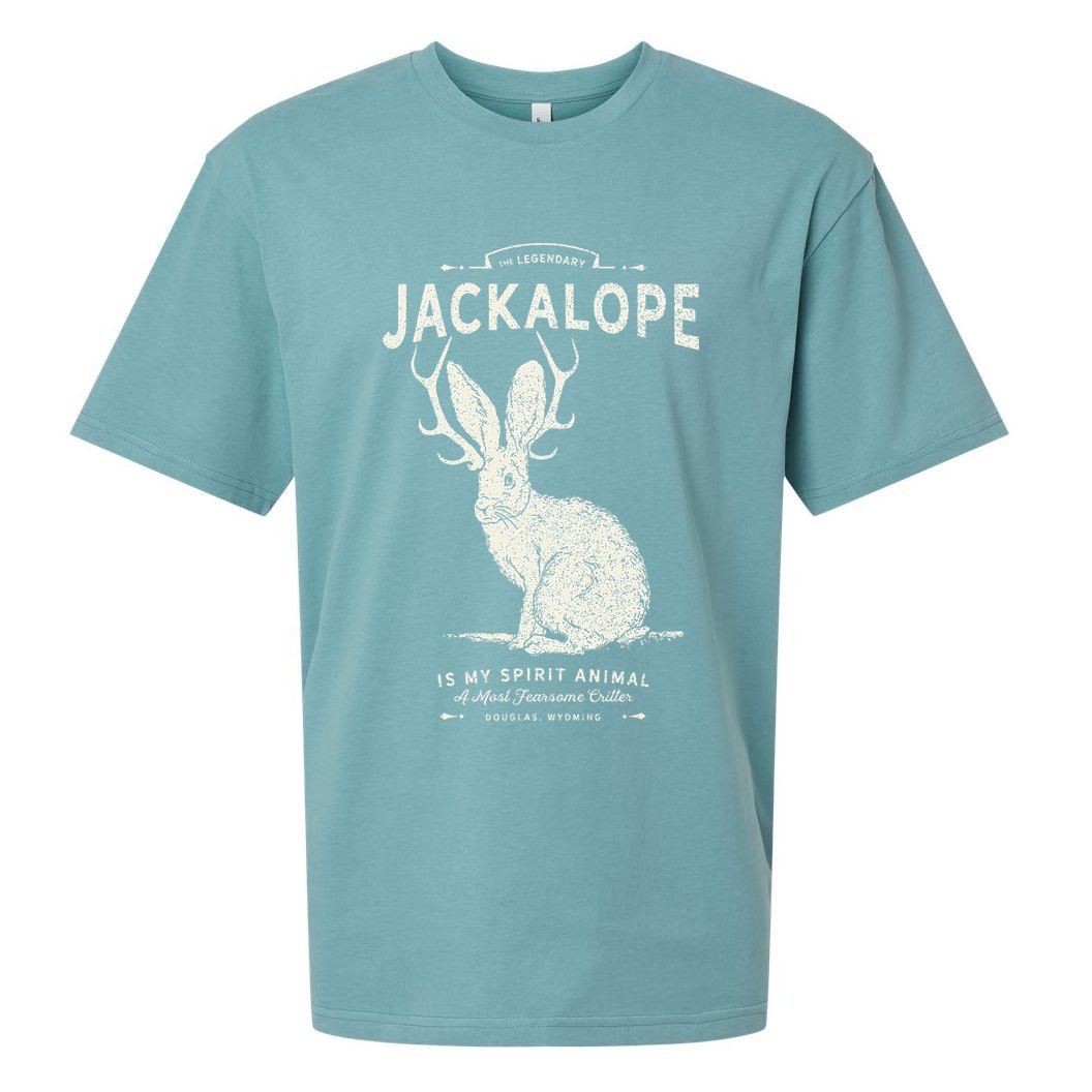 Vintage Jackalope Spirit Animal Mythical Critter Sueded Cloud Jersey T-Shirt