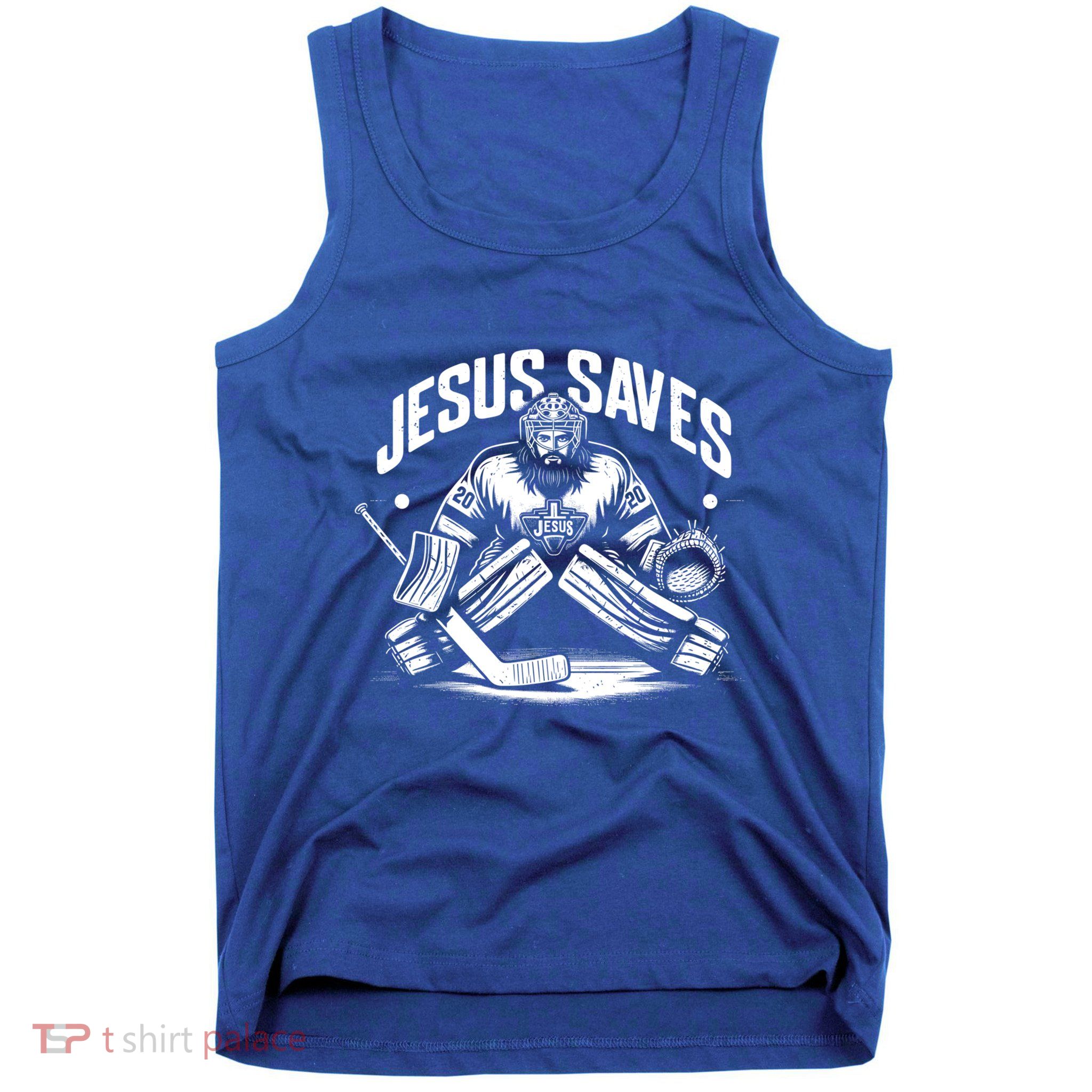 Vintage Jesus Saves Ice Hockey Goalie Cute Gift Tank Top