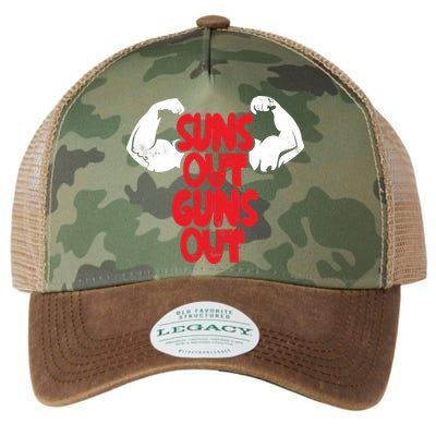 Vintage Jump Street Suns Out Guns Out Pattern Legacy Tie Dye Trucker Hat
