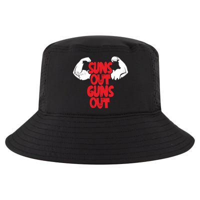 Vintage Jump Street Suns Out Guns Out Pattern Cool Comfort Performance Bucket Hat