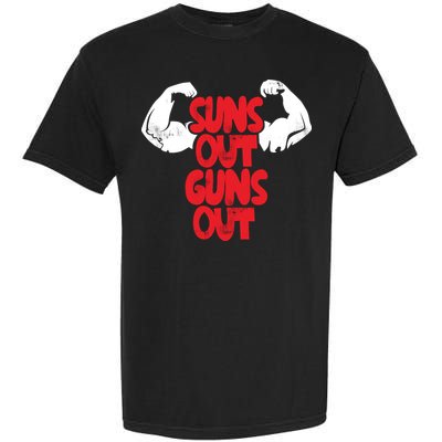 Vintage Jump Street Suns Out Guns Out Pattern Garment-Dyed Heavyweight T-Shirt