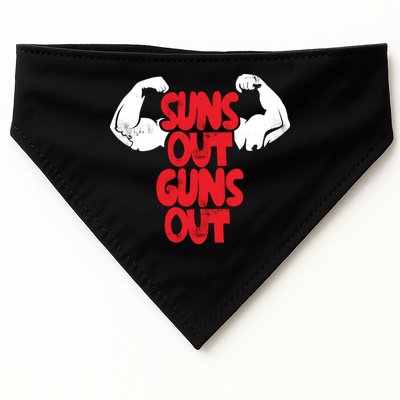 Vintage Jump Street Suns Out Guns Out Pattern USA-Made Doggie Bandana