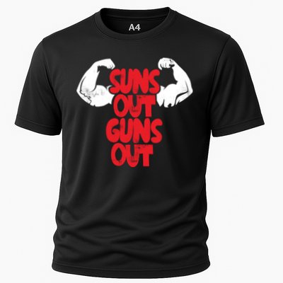 Vintage Jump Street Suns Out Guns Out Pattern Performance Shirt