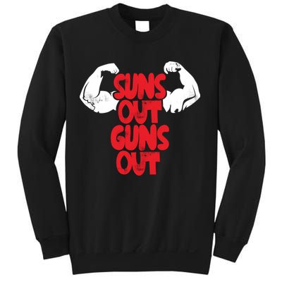 Vintage Jump Street Suns Out Guns Out Pattern Sweatshirt