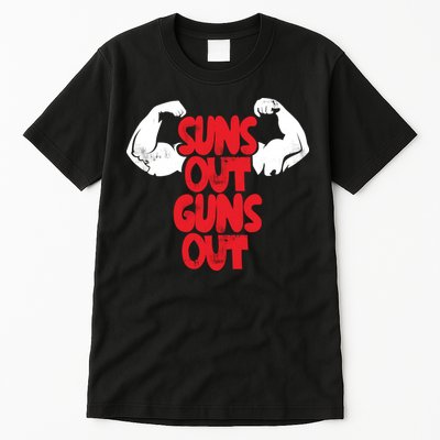 Vintage Jump Street Suns Out Guns Out Pattern Tall T-Shirt